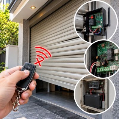 Minh hoạ remote cửa cuốn không ăn, mất tín hiệu