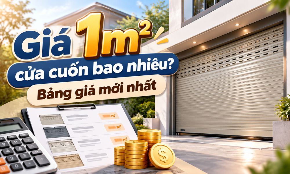 Giá 1m² cửa cuốn bao nhiêu? Bảng giá mới nhất
