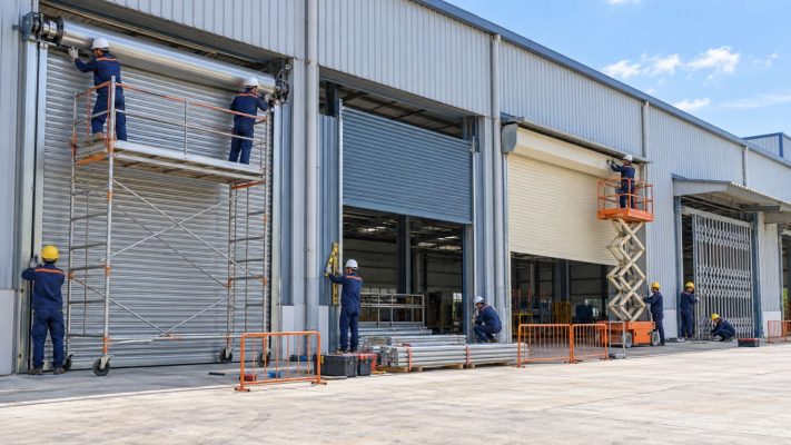 Minh hoạ lắp đặt cửa cuốn cho nhà xưởng, kho bãi